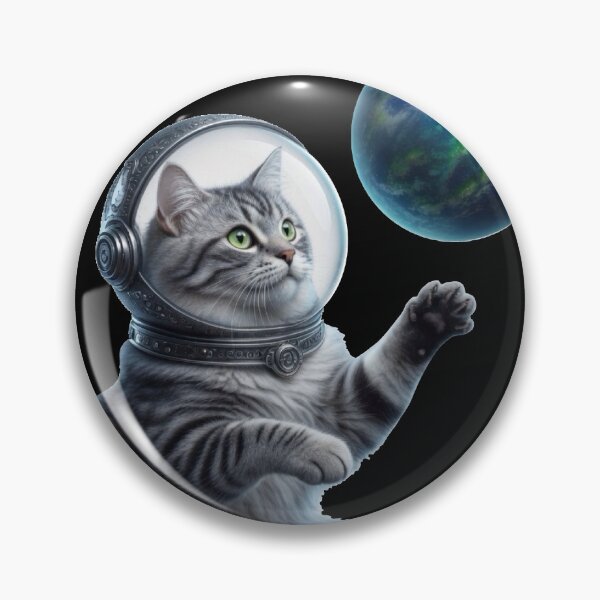 Item preview, Grey Tabby Cat Astronaut | Space Explorer Feline #4 designed and sold by Joammiyon.
