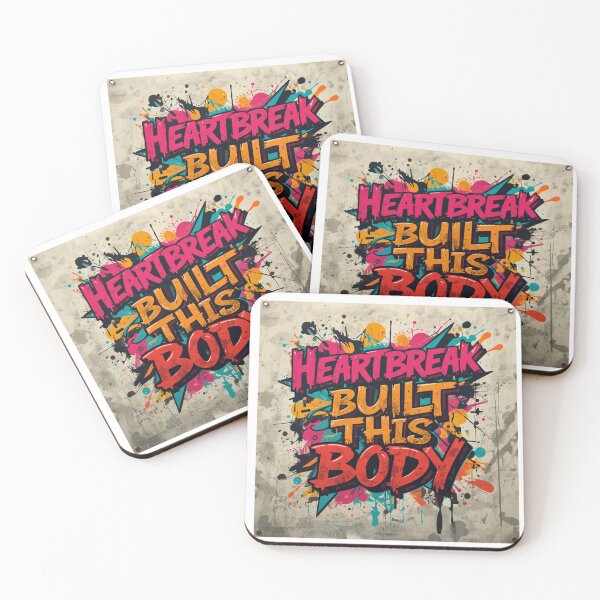Item preview, Heartbreak Built This Body - Gym & Heartbreak Motivational Quote designed and sold by FitEnvy.