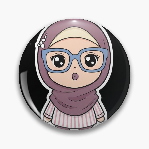 Item preview, Chibi Muslim Girl with Glasses designed and sold by TheModernMuslimah.