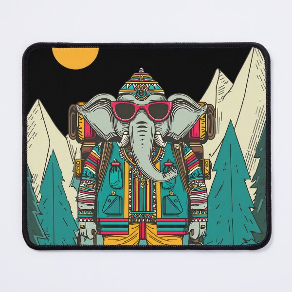 Item preview, Cool Streetwear Elephant Hiker Mountain Pop Art designed and sold by PANNARUK THAILAND.