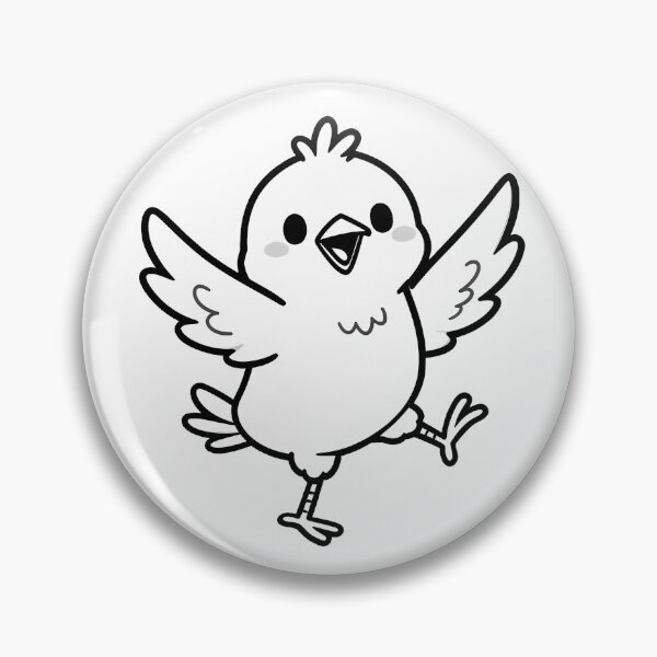 Item preview, Dancing Black and White Bird designed and sold by WrenAndWhimsy.