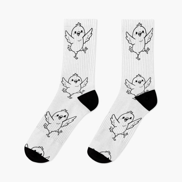 Item preview, Dancing Black and White Bird designed and sold by WrenAndWhimsy.