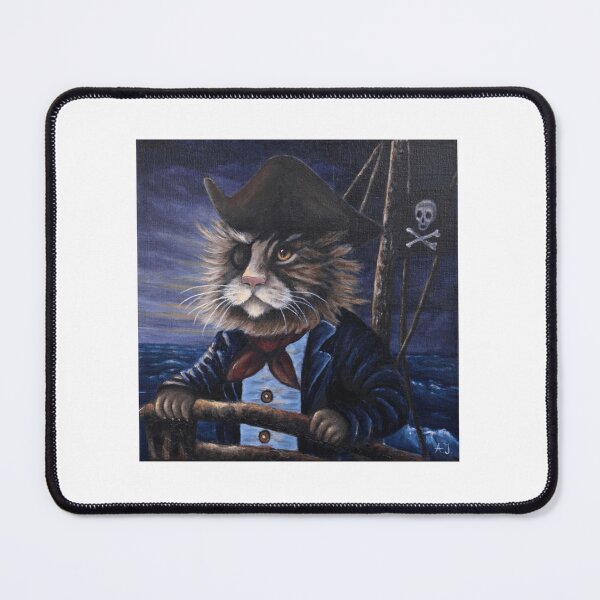 Item preview, Pirate Cat Captain Art designed and sold by ginettearts.