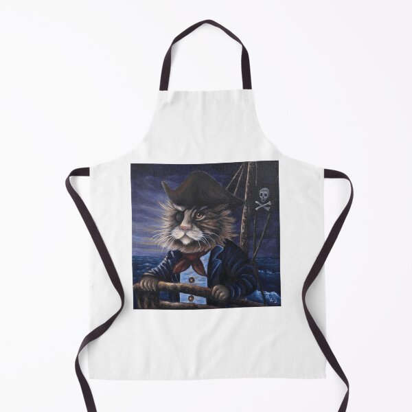 Item preview, Pirate Cat Captain Art designed and sold by ginettearts.