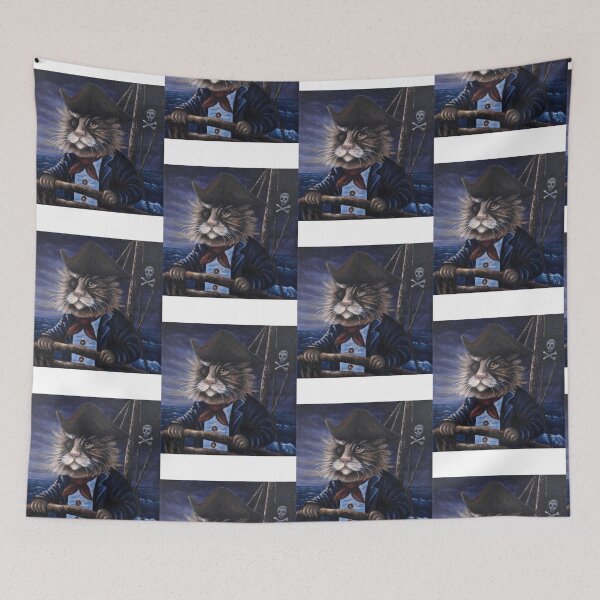 Item preview, Pirate Cat Captain Art  designed and sold by ginettearts.