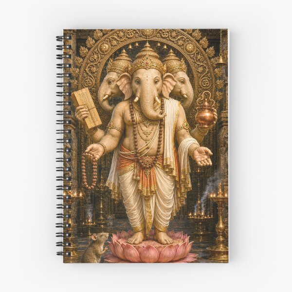 Item preview, 32 Forms of Ganapati Series – Dwija Ganapati: The Twice-Born Lord of Sacred Wisdom | Museum-Quality Hindu Fine Art designed and sold by Homyar.