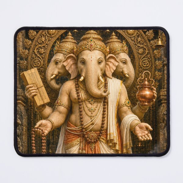 Item preview, 32 Forms of Ganapati Series – Dwija Ganapati: The Twice-Born Lord of Sacred Wisdom | Museum-Quality Hindu Fine Art designed and sold by Homyar.