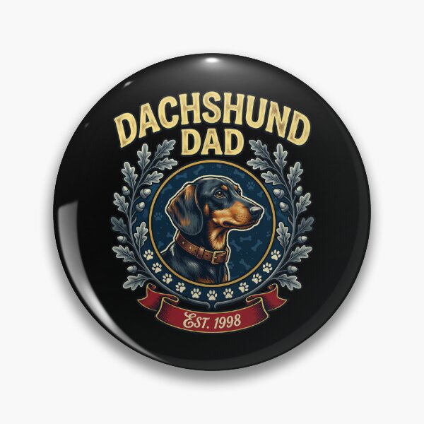 Item preview, Vintage Dachshund Dad Crest Est 1998 designed and sold by SoyLamderma.