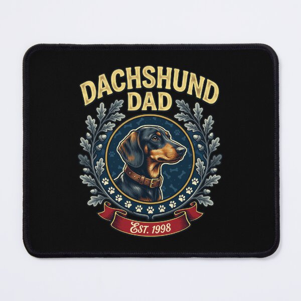Item preview, Vintage Dachshund Dad Crest Est 1998 designed and sold by SoyLamderma.
