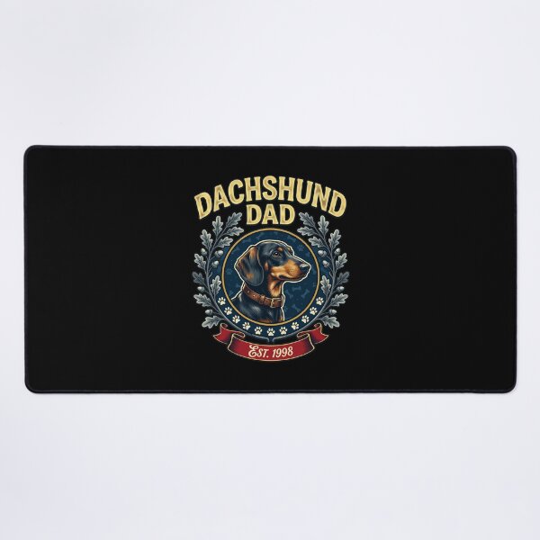 Item preview, Vintage Dachshund Dad Crest Est 1998 designed and sold by SoyLamderma.