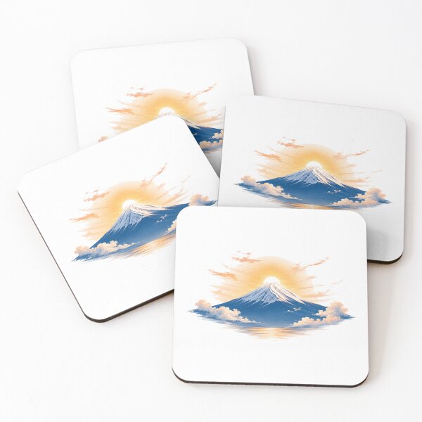 Item preview, Fuji Dawn – Blue Mountain Sunrise Japanese Nature Art designed and sold by Cloud Tide Studio.