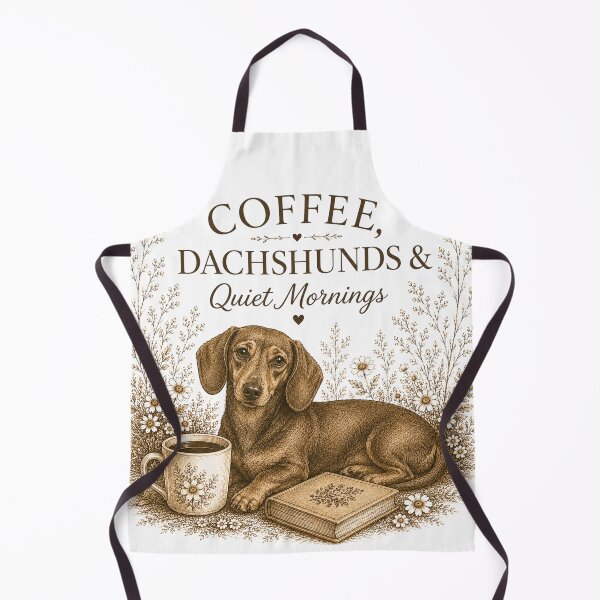 Item preview, Coffee, Dachshunds & Quiet Mornings – Vintage Dachshund Floral designed and sold by Hello Lola.
