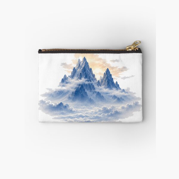 Item preview, Mist Mountain – Blue Peaks and Cloudy Alpine Landscape Art designed and sold by Cloud Tide Studio.