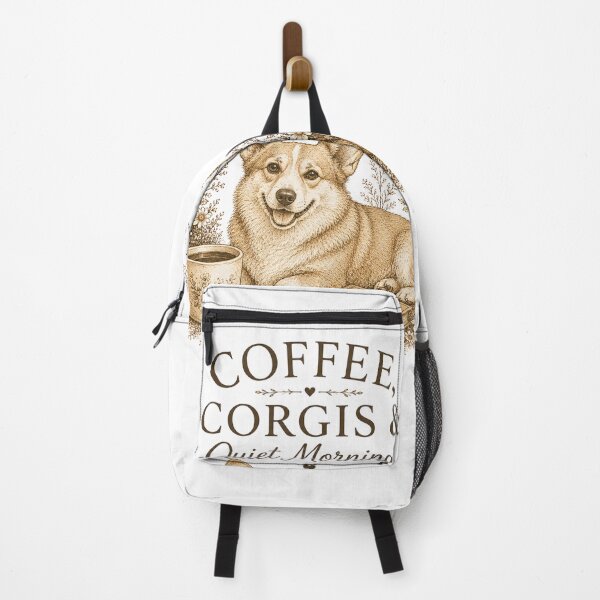 Item preview, Coffee, Corgis & Quiet Mornings – Vintage Corgi Floral designed and sold by Hello Lola.