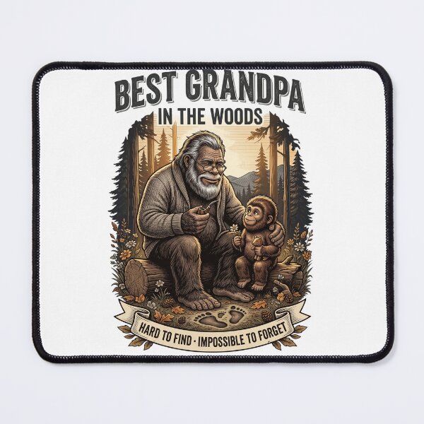 Item preview, Best Grandpa in the Woods Bigfoot and Baby Sasquatch designed and sold by Roy & Tiffany.