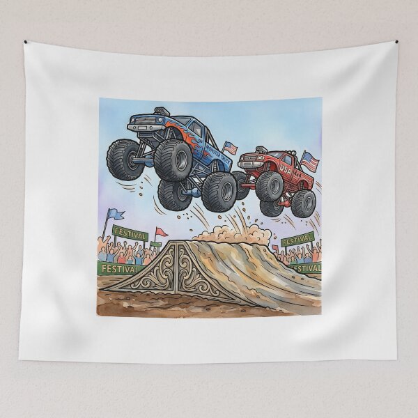 Item preview, Monster Trucks Soaring - opt 2 designed and sold by jlStopMedia.
