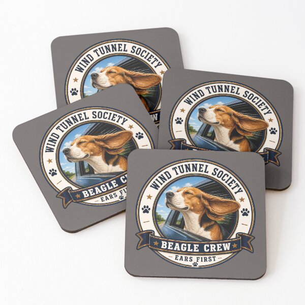 Item preview, Wind Tunnel Society - Beagle Crew - Ears First/ Funny Beagle Dog Badge Logo  designed and sold by Halejo68.