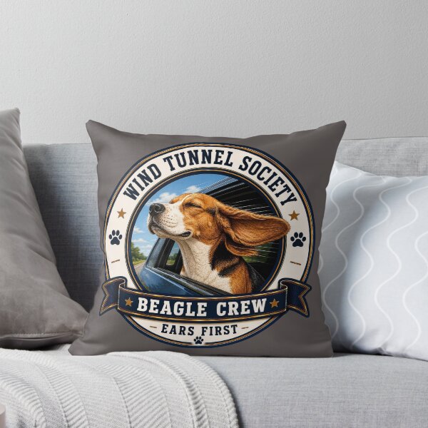 Item preview, Wind Tunnel Society - Beagle Crew - Ears First/ Funny Beagle Dog Badge Logo  designed and sold by Halejo68.