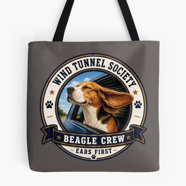 Item preview, Wind Tunnel Society - Beagle Crew - Ears First/ Funny Beagle Dog Badge Logo  designed and sold by Halejo68.