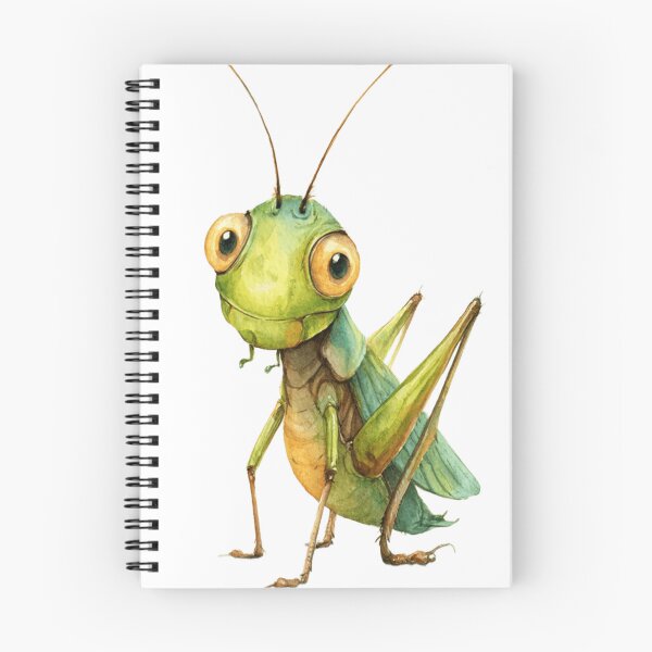 Item preview, Tender green grasshopper in watercolor on white designed and sold by norachiang.