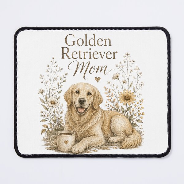 Item preview, Golden Retriever Mom – Cozy Vintage Floral designed and sold by Hello Lola.