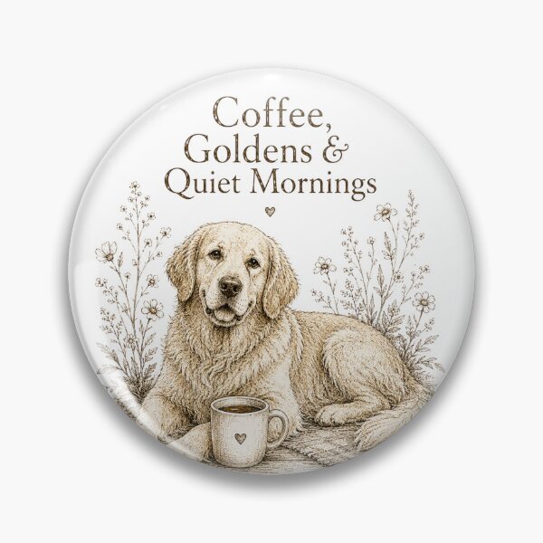 Item preview, Coffee, Goldens & Quiet Mornings designed and sold by Hello Lola.