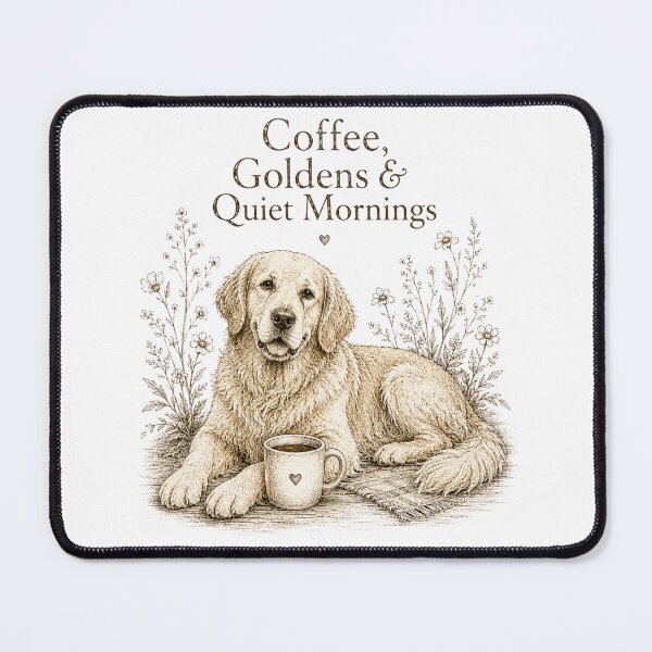 Item preview, Coffee, Goldens & Quiet Mornings designed and sold by Hello Lola.