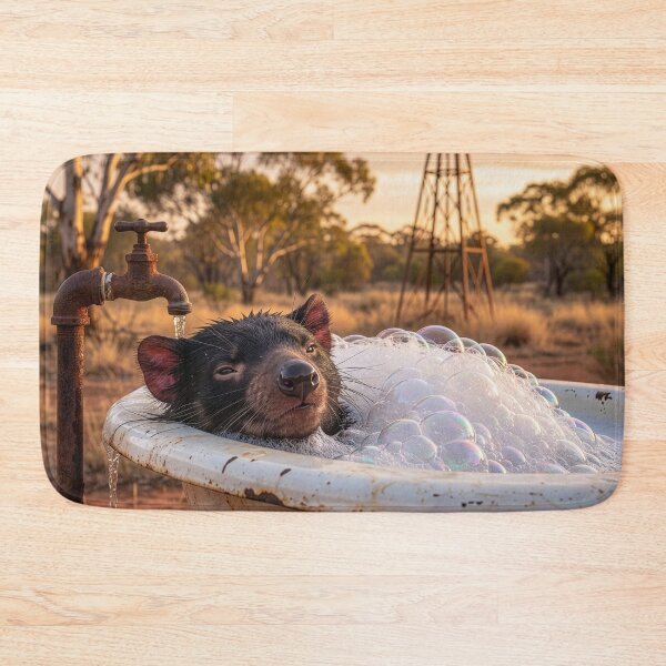 Item preview, Tasmanian Devil Enjoys a Bubble Bath designed and sold by Tridentulus.