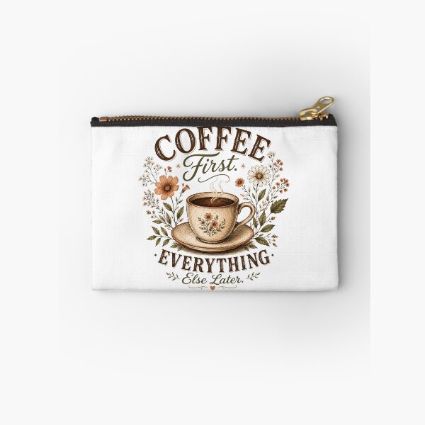 Item preview, Coffee First | Cozy Floral Coffee Art designed and sold by Hello Lola.