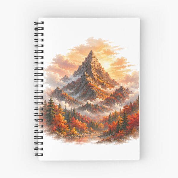 Item preview, Autumn Summit – Golden Mountain Fall Forest Landscape Art designed and sold by Cloud Tide Studio.