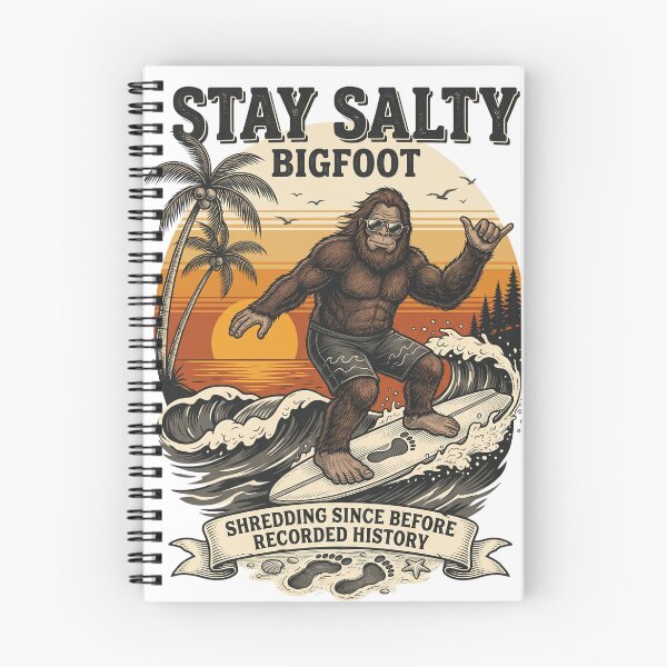 Item preview, Stay Salty Bigfoot Surfing Sunset Beach  designed and sold by Roy & Tiffany.