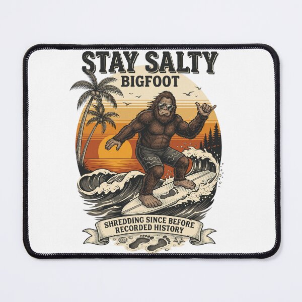 Item preview, Stay Salty Bigfoot Surfing Sunset Beach  designed and sold by Roy & Tiffany.