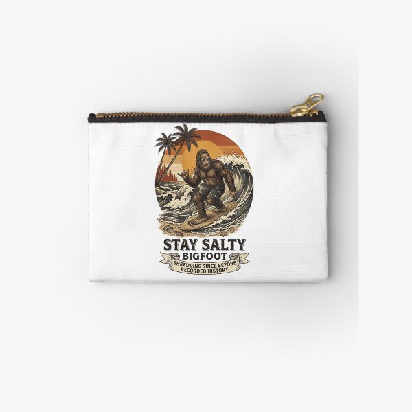 Item preview, Stay Salty Bigfoot Surfing Retro Sunset Wave designed and sold by Roy & Tiffany.