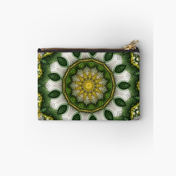 Item preview, Mandala de la Serpiente de Jade — Flor de Geometría Sagrada con Caleidoscopio Verde y Dorado designed and sold by The Hand That Listens.