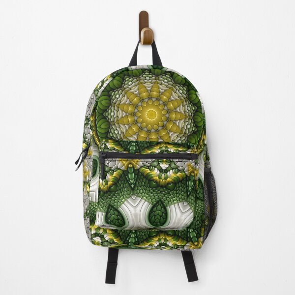 Item preview, Jade Serpent Mandala — Green & Gold Kaleidoscope Sacred Geometry Flower designed and sold by The Hand That Listens.