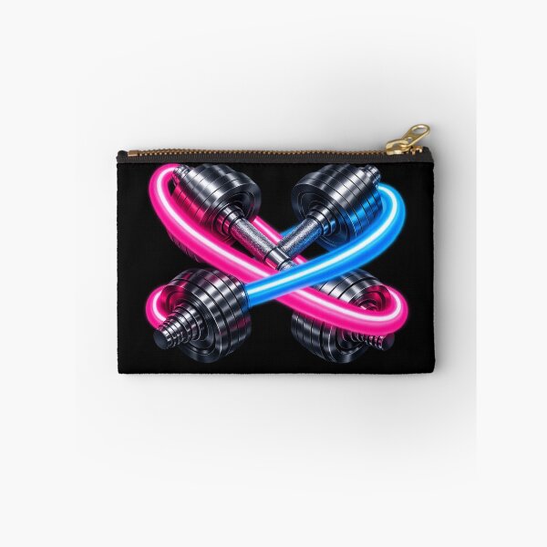 Item preview, Neon Crossed Dumbbells Cyberpunk Fitness Art Design designed and sold by ArtoryWorks.