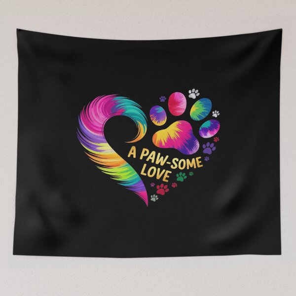 Item preview, A Pawsome Love Colorful Heart Paw Print designed and sold by SoyLamderma.