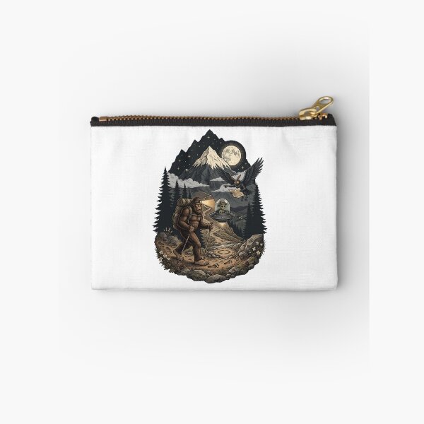 Item preview, Bigfoot Hiking Trail with Alien UFO Cryptid Mountain designed and sold by Roy & Tiffany.