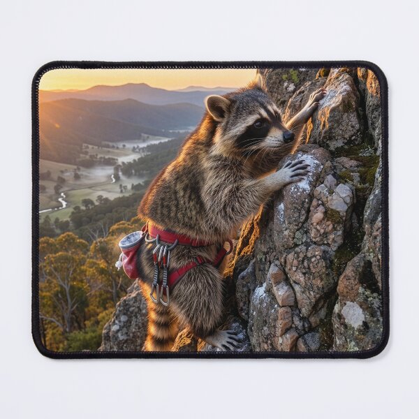 Item preview, Raccoon Is Bent on Reaching the Summit designed and sold by Tridentulus.