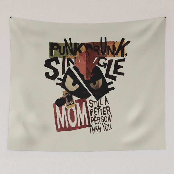 Item preview, Sarcastic Single Punk Mom Meme designed and sold by IAPICTURE.