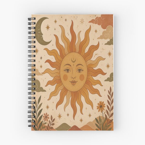Item preview, Funky Retro 1970s Wavy Ray Celestial Sun Face Art Print designed and sold by Gameshalah's Digital Library.
