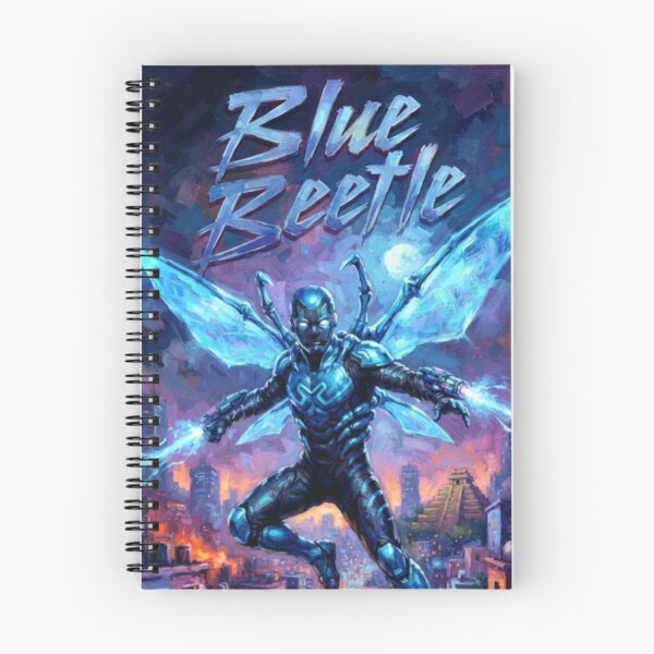 Item preview, Blue Beetle Superhero Sci-Fi Action Adventure Tribute Art Poster designed and sold by Art's Diner.