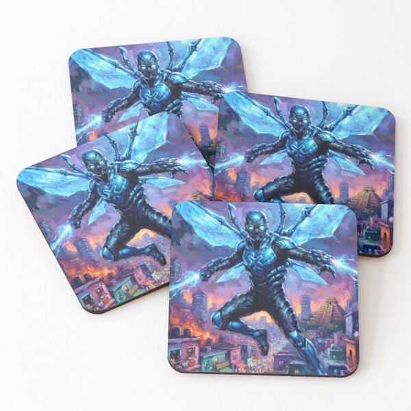 Item preview, Blue Beetle Superhero Sci-Fi Action Adventure Tribute Art Poster designed and sold by Art's Diner.