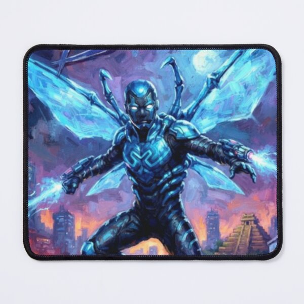Item preview, Blue Beetle Superhero Sci-Fi Action Adventure Tribute Art Poster designed and sold by Art's Diner.