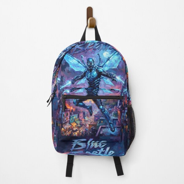 Item preview, Blue Beetle Superhero Sci-Fi Action Adventure Tribute Art Poster designed and sold by Art's Diner.
