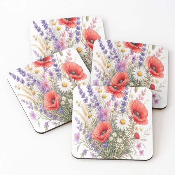 Item preview, Delicate Watercolor Wildflower Bouquet Pastel Field Poster designed and sold by Gameshalah's Designs Hub.