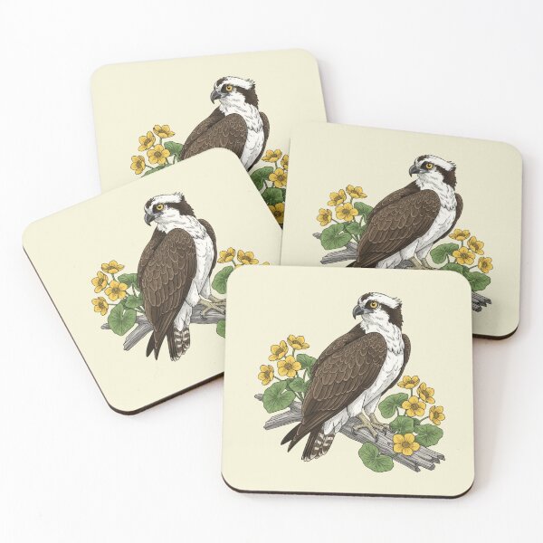 Item preview, Botanical Osprey Marsh Marigold Nature Design designed and sold by BirdsnStuff.