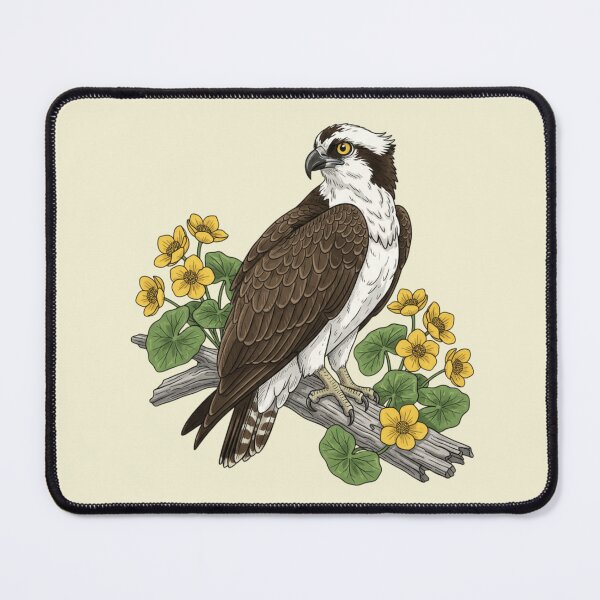 Item preview, Botanical Osprey Marsh Marigold Nature Design designed and sold by BirdsnStuff.