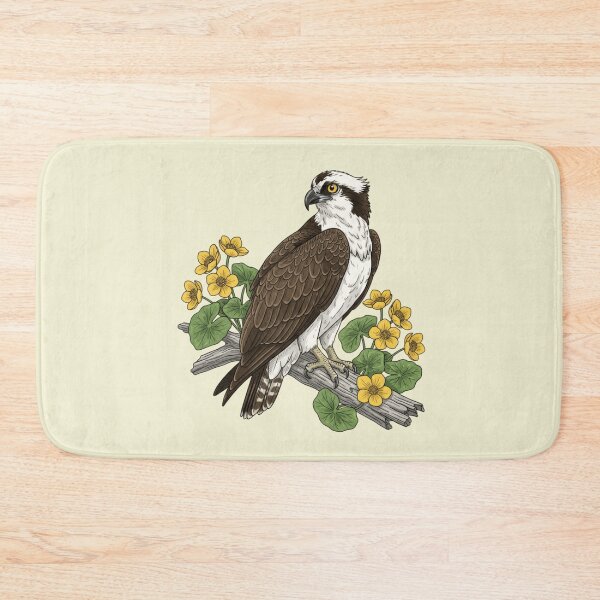 Item preview, Botanical Osprey Marsh Marigold Nature Design designed and sold by BirdsnStuff.