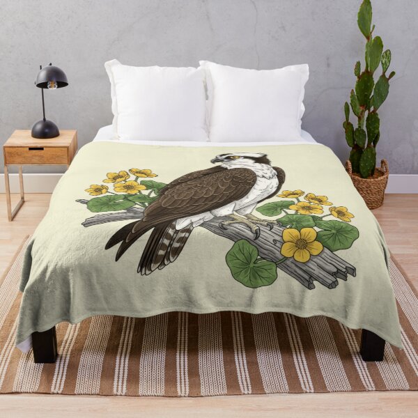 Item preview, Botanical Osprey Marsh Marigold Nature Design designed and sold by BirdsnStuff.